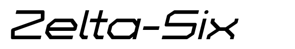 Zelta-Six font preview